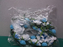 2 pcs Flower Crown Girls Floral Headpiece Artificial Blue Roses Wedding - Bridal