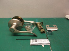 kwikset brushed nickel interior lever style door handle