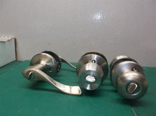 assorted silver door knob parts no keys