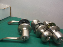 assorted silver door knob parts no keys