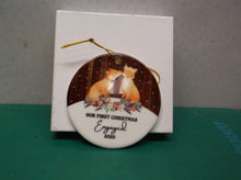 our first christmas engaged 2020 floral ornament