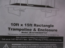Jumpking trampolines users guide only for model JK1015RCBHFTCT