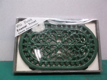 Vintage Dutch Green Enamel Trivet