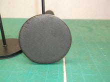 Set of 3 black metal candle holders