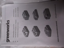 Greenworks rechargeable battery pack 29842/lb24a020/29852/lb24a040 manual ONLY