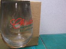 set of 2 Holiday wine glasses
