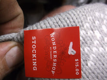 Knit Fair Isle Monogram Christmas Stocking Gray/White R - Wondershop