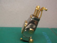 Miniature Timex Clock Golf Bag with Clubs Collectible needs battery