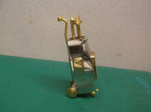 Miniature Timex Clock Golf Bag with Clubs Collectible needs battery