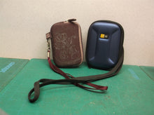 Lot of 2 Case Logic 4 1/2" case/holder- Blue, & Maroon w/design