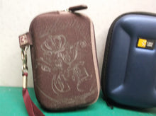 Lot of 2 Case Logic 4 1/2" case/holder- Blue, & Maroon w/design