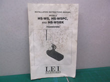 LEI ACCESSORIES transducer manual only for HS-WS HS-WSPC HS-WSBK MODELS