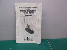 LEI ACCESSORIES transducer manual only for HS-WS HS-WSPC HS-WSBK MODELS