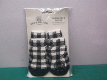Set of 4 Bee & Willow Buffalo Check Dog Socks in Black/White