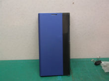 Blue clear view standing cover phone case for samsung galaxy 20/note 20 ultra
