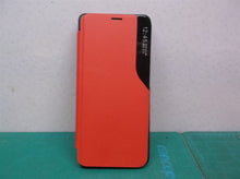 Red clear view standing cover phone case for samsung galaxy S20FE