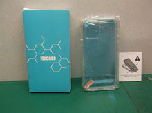 Hocase clear/blue glitter phone case with screen protector fits Iphone 12 Max