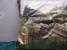 17.5" square polyester peacock pillow