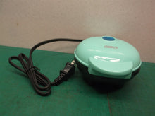 Dash Mini Waffle Maker Machine Round teal shaped