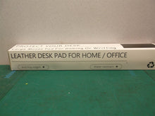 Dual Sided Desk Pad 24"x14" PU Leather Mat Waterproof Mouse Pad tan/ cream