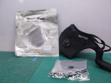 Reusable Dust Mask Sports Face Mask with Filter Black w Logo 1 Mask 4 Filters