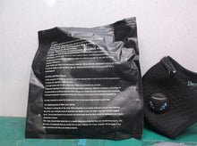 Reusable Dust Mask Sports Face Mask with Filter Black w Logo 1 Mask 4 Filters