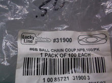100 lucky line #6B chain coupler silver