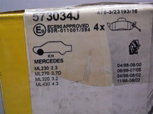 Jurid 573034J Front Brake Pad Set Mercedes-Benz