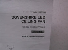 Manual only for a Harbor Breeze Devonshire 60-in White LED Propeller Ceiling Fan