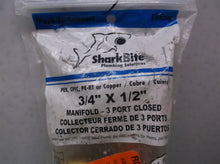 Sharkbite 25553LF 3/4 x 1/2 3-Port Closed Manifold, pex cpvc pe-rt or copper