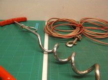 Dog Tie out spike with 2 cables