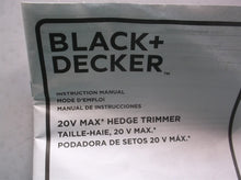 Manual only for a Black & Decker 18" Hedge Trimmer LHT218 20V