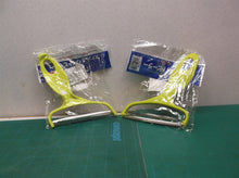 set of 2 Plastic Handle Stainless Steel Multi-use Fruit Potato Peeler Green