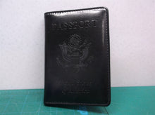 Passport/ vaccine card wallet black leather