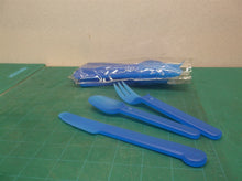 service for 4 plastic washable reusable fork knife & spoon heavy duty