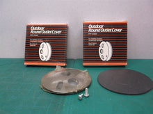 lot of 2 outdoor round outlet cover with half inch hole