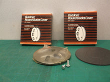 lot of 2 outdoor round outlet cover with half inch hole