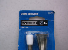 4 in. Satin Nickel Long Spring Door Stop (2-Pack) 510778