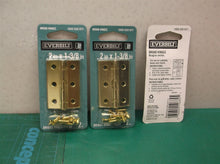 Lot of 3 Everbilt 1000020917 2 in. x 1-3/8 in. Bright Brass Broad Hinges
