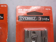 lot of 10 259792 everbilt 2-1/2 in. Satin Nickel Non-Mortise Hinges (2-Pack)
