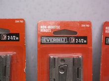 lot of 10 259792 everbilt 2-1/2 in. Satin Nickel Non-Mortise Hinges (2-Pack)