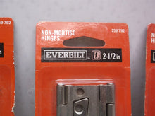 lot of 10 259792 everbilt 2-1/2 in. Satin Nickel Non-Mortise Hinges (2-Pack)