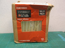 751863 Everbilt 3-1/2 in. Satin Brass 5/8 in. Radius Door Hinges Value Pack (12)
