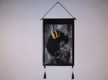 RnnJoile Black Woman Canvas Wall Art Modern Fashion African Hanging Poster 16x25