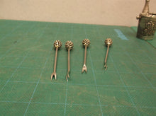 Appetizer mini fork set of 4 with holder Wine and Grape pewter