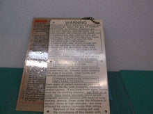 gas safety lighting pilot instruction Plates