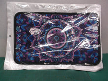 Oversized mouse pad 12x7.5 Stained Glass Look Purple Blue