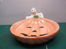 pumpkin ghost candy dish 11 x 6.5 certified international corp