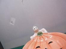 pumpkin ghost candy dish 11 x 6.5 certified international corp