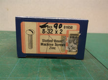 Round Head Zinc Steel Slotted Machine Screw 8-32 x 2" Length 90 Pcs